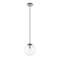 Z-Lite Parsons 1 Light Pendant, Matte Black & Clear 477P10-MB-BN - alternate 2